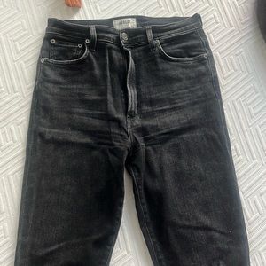 AGOLDE black pinch waist skinny jeans